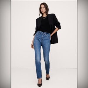 Banana Republic High Rise Dark Blue Slim Jeans